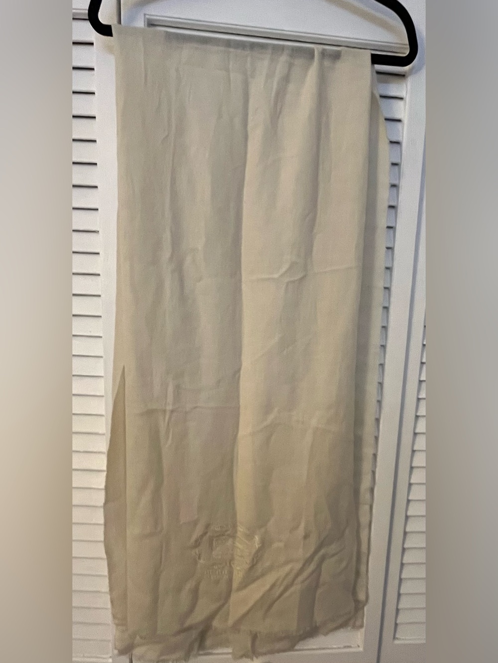 Burberry Neutral Beige Woolen Scarf